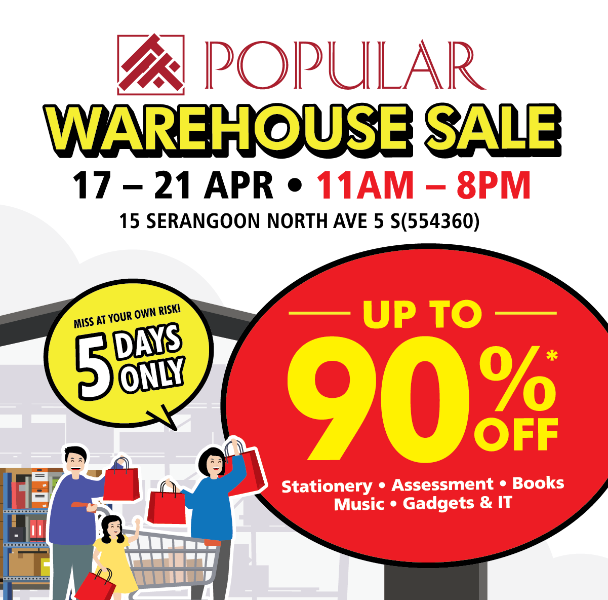 书虫福利:大众书局popular warehouse sale清仓大促一折起!